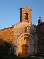 The romanesque church in Aigaliers, a small city of Uzege