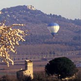 A survey in hotair ballon of the countryside around Uzes